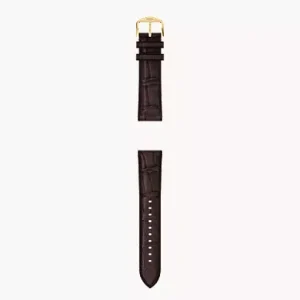 22mm Brown Leather Watch Strap