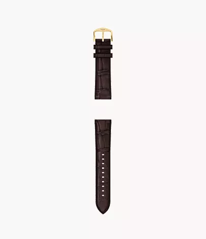 22mm Brown Leather Watch Strap