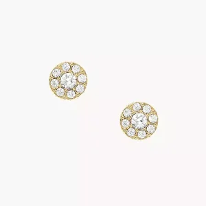 Ellis All Stacked Up Gold-Tone Stainless Steel Stud Earrings