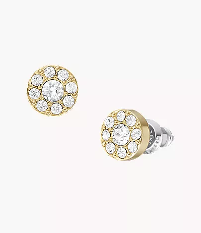 Ellis All Stacked Up Gold-Tone Stainless Steel Stud Earrings - Image 2