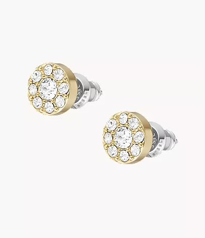 Ellis All Stacked Up Gold-Tone Stainless Steel Stud Earrings - Image 3