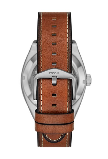 Everett 42mm Automatic Brown Leather Watch - Image 2