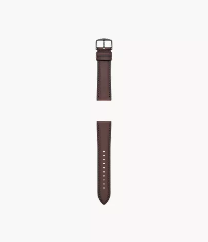 22mm Dark Brown LiteHide? Leather Strap - Image 2