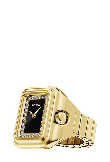 Raquel Watch Ring 21mm Two-Hand Gold-Tone Stainless Steel