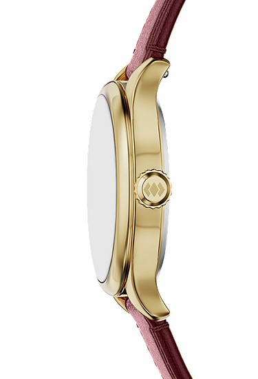 Gilmore 28mm Three-Hand Red Leather Watch - Image 4