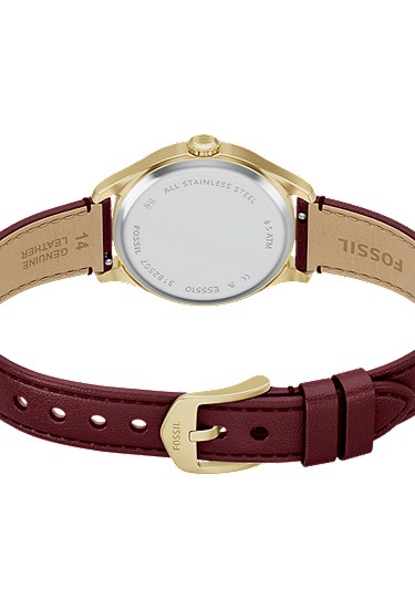 Gilmore 28mm Three-Hand Red Leather Watch - Image 6