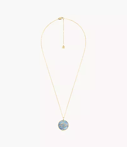 Cancer Sutton Zodiac Gold-Tone Stainless Steel Black Mother-of-Pearl Pendant Necklace - Image 4