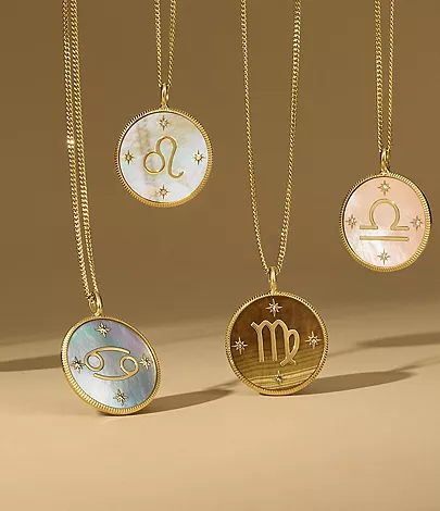 Cancer Sutton Zodiac Gold-Tone Stainless Steel Black Mother-of-Pearl Pendant Necklace - Image 6