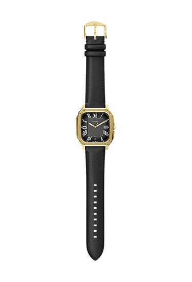 Crosby 42mm Three-Hand Black Leather Watch - Image 9