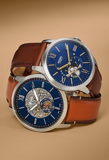 Townsman 44mm Automatic Brown Leather Watch - Image 4