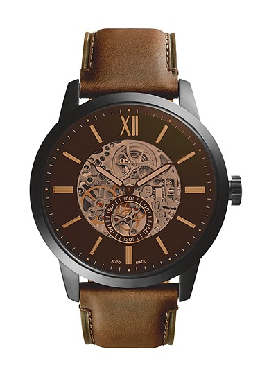 Townsman 48mm Automatic Brown Leather Watch