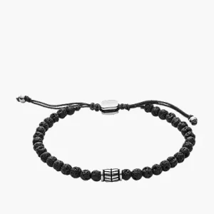 Everett Beaded Black Semi-Precious Bracelet