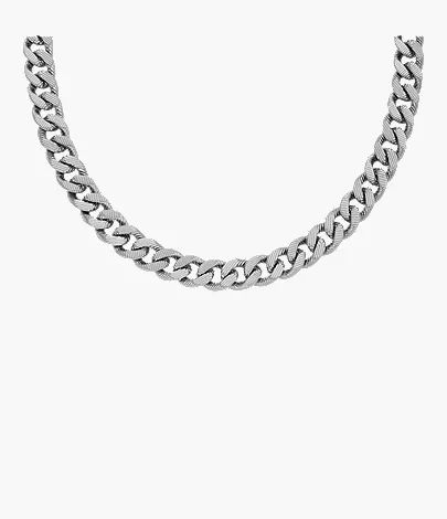 Harlow Linear Texture Chain Stainless Steel Necklace