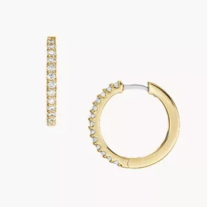 Ellis Pav?? Glitz Gold-Tone Brass Hoop Earrings