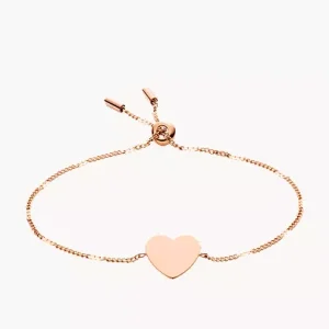 Ellis Heart Rose Gold-Tone Steel Bracelet