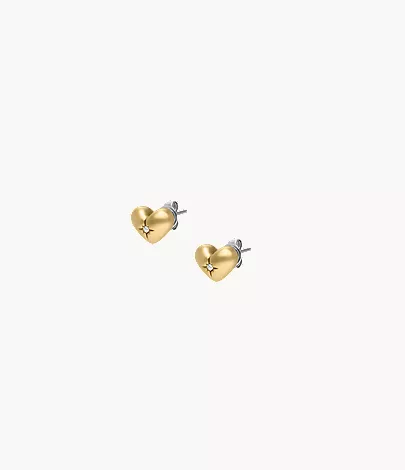 Sadie All My Love Gold-Tone Stainless Steel Heart Stud Earrings - Image 4