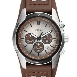 Coachman 45mm Chronograph Brown Leather Watch