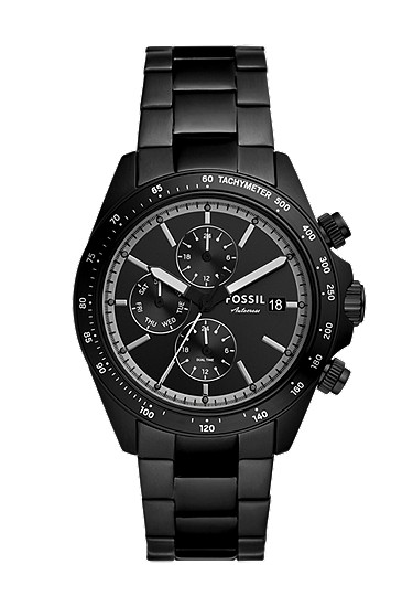 Autocross 42mm Multifunction Black Stainless Steel Watch