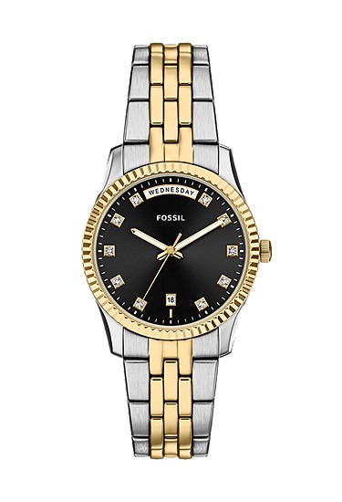 Scarlette 34mm Three-Hand Day-Date Two-Tone Stainless Steel Watch