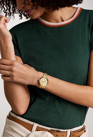 Rye 36mm Multifunction Gold-Tone Stainless Steel Watch - Image 2