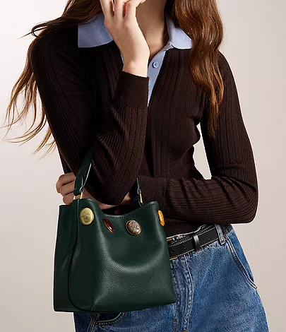 Jessie Leather Small Bucket Crossbody Bag - Image 2