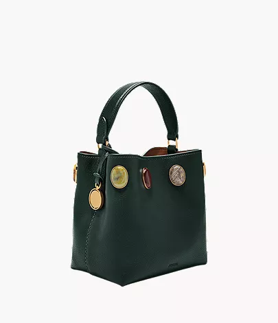 Jessie Leather Small Bucket Crossbody Bag - Image 5