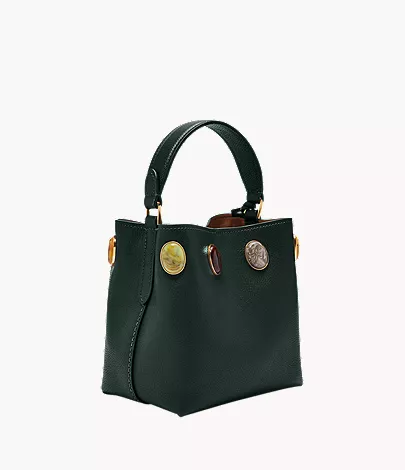 Jessie Leather Small Bucket Crossbody Bag - Image 6