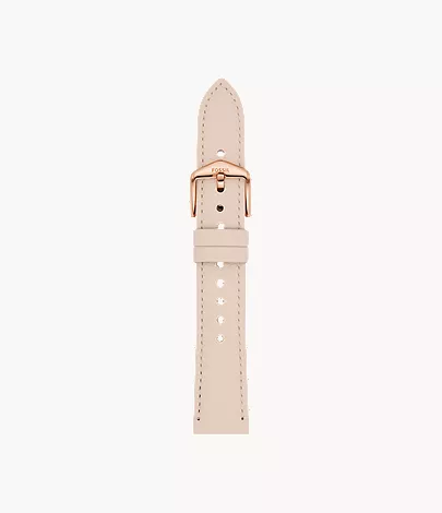 18mm Light Beige LiteHide? Leather Strap