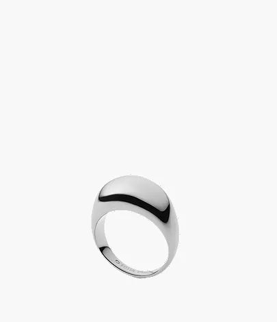 Ellis Domed Collection Stainless Steel Band Ring - Image 3
