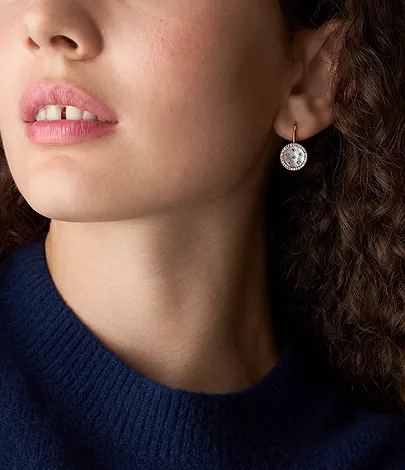 Merrit Northlight Collection Rose Gold-Tone Stainless Steel Drop Earrings - Image 2