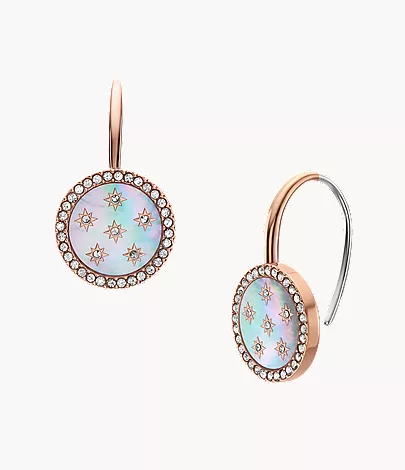 Merrit Northlight Collection Rose Gold-Tone Stainless Steel Drop Earrings - Image 3