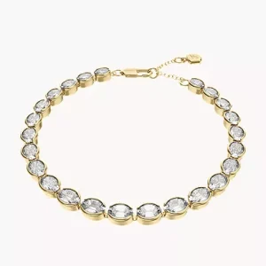 Ellis Pav?? Glitz Gold-Tone Brass Tennis Chain Bracelet