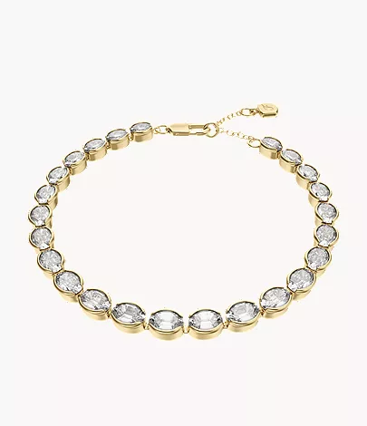 Ellis Pav?? Glitz Gold-Tone Brass Tennis Chain Bracelet