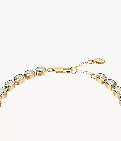 Ellis Pav?? Glitz Gold-Tone Brass Tennis Chain Bracelet - Image 4