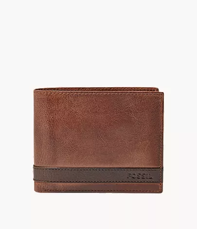 Quinn Leather Large Coin Pocket Bifold Wallet