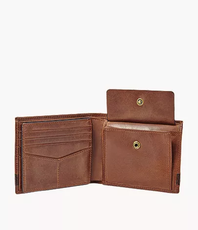 Quinn Leather Large Coin Pocket Bifold Wallet - Image 3