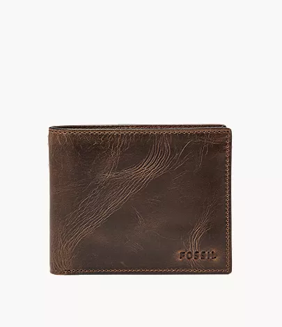 Derrick Leather RFID Passcase Wallet