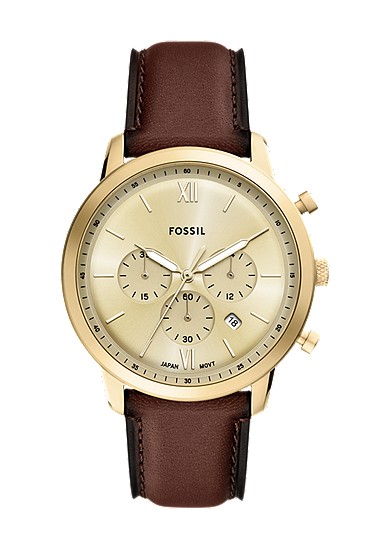 Neutra 44mm Chronograph Brown Leather Watch
