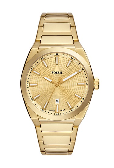 Everett 42mm Three-Hand Date Gold-Tone Stainless Steel Watch