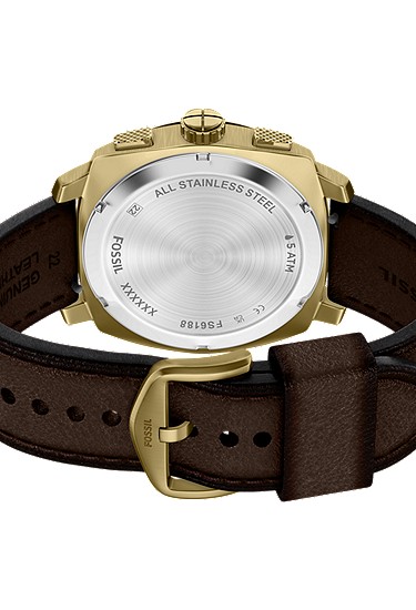 Machine 44mm Chronograph Brown Leather Watch - Image 6