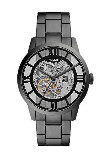 Townsman 44mm Automatic Smoke Stainless Steel Watch