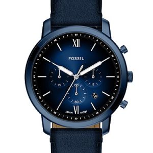 Neutra 44mm Chronograph Navy Leather Watch