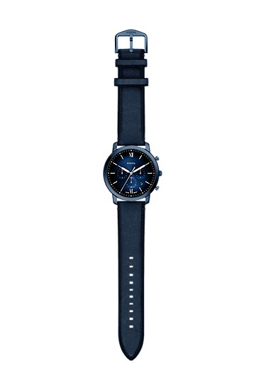 Neutra 44mm Chronograph Navy Leather Watch - Image 9