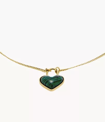 Sutton Modern Meadows Reconstituted Malachite Heart Chain Bracelet - Image 3