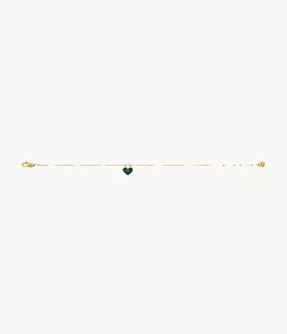 Sutton Modern Meadows Reconstituted Malachite Heart Chain Bracelet - Image 5