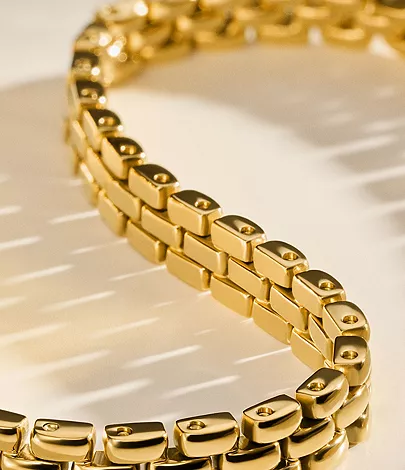 Arden Watch Links Gold-Tone Stainless Steel Chain Necklace - Image 7