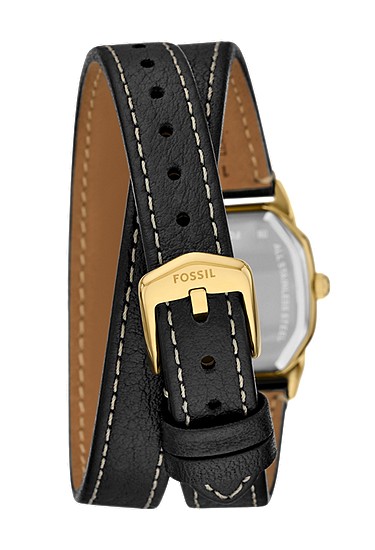 Harlow 27mm Three-Hand Black Leather Watch - Image 3