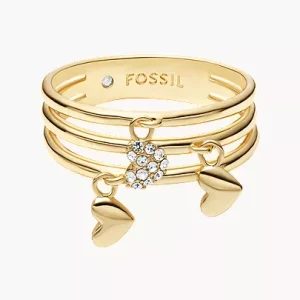 Sutton Heartbeat Gold-Tone Brass Prestack Ring