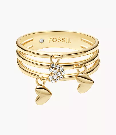 Sutton Heartbeat Gold-Tone Brass Prestack Ring