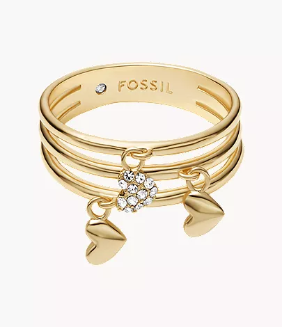 Sutton Heartbeat Gold-Tone Brass Prestack Ring - Image 3